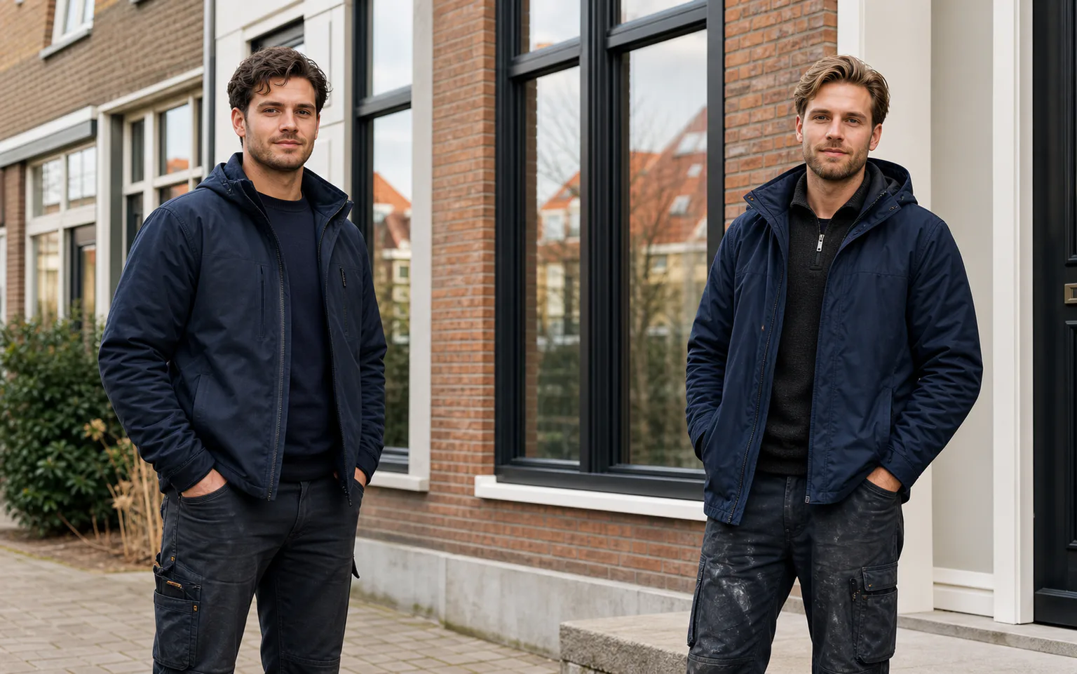 Illustratief conceptbeeld van twee BROVAN-contactpersonen bij een woning